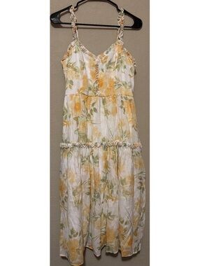 Trixxi Floral Summer Dress with Ruffle Details, Size Large